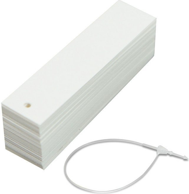 아이엔피 사각무지 라벨택 직 2 x 8cm 400p + 행택고리 1000p 세트, 화이트(라벨택), 1세트