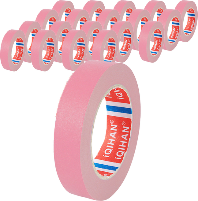iQIHAN 다다 칼라 마스킹 테이프 20mm x 20m, 연핑크, 20개