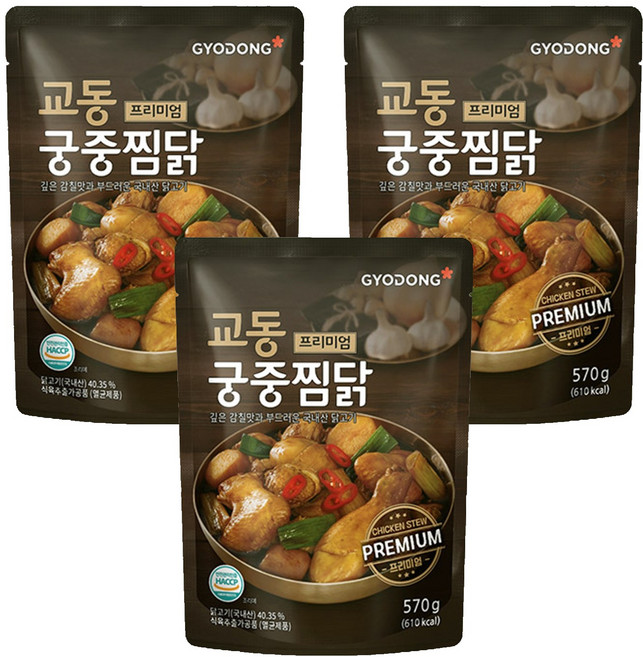 교동식품 프리미엄 궁중찜닭, 570g, 3개