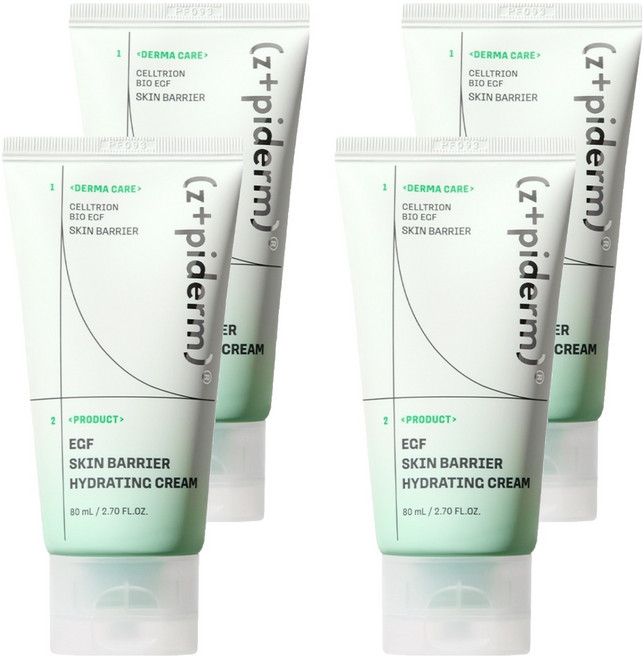 지피덤 EGF 스킨베리어 하이드레이팅 크림, 4개, 80ml