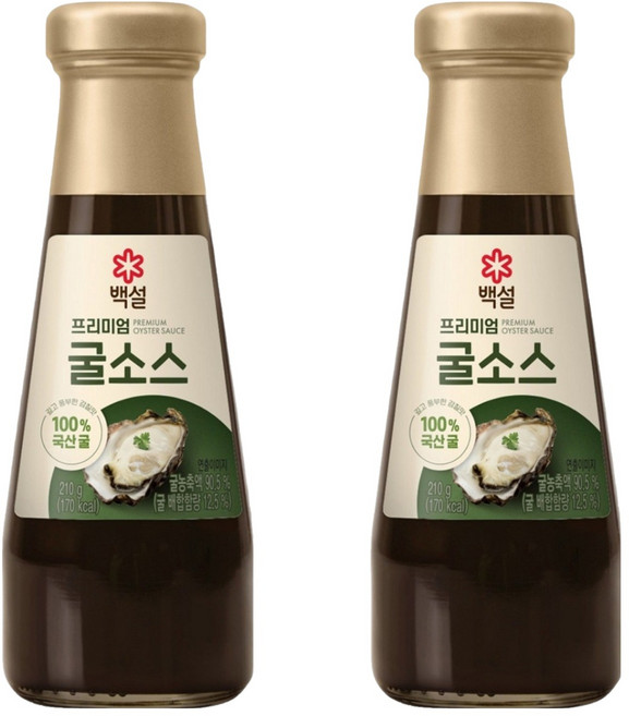 백설 프리미엄 굴소스, 210g, 2개