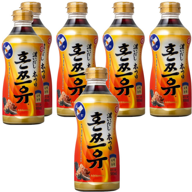 기꼬만 코이다시 혼쯔유소스, 500ml, 6개