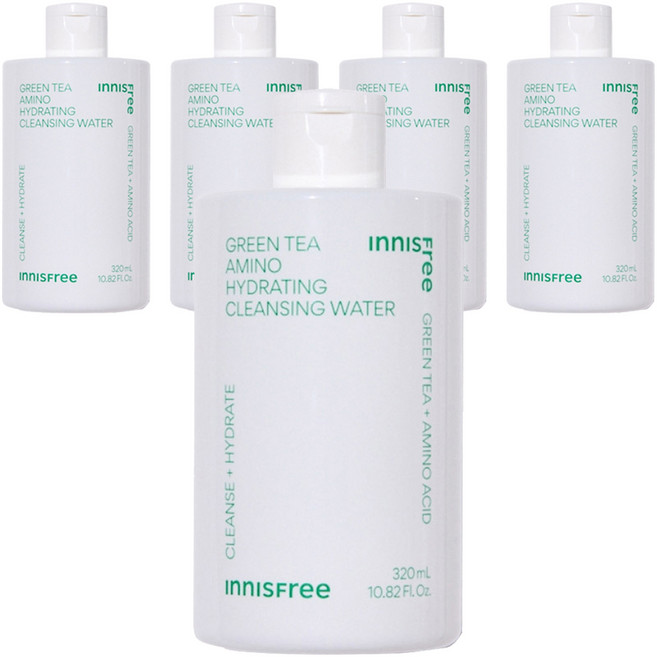 이니스프리 그린티 아미노 수분 클렌징 워터, 320ml, 5개