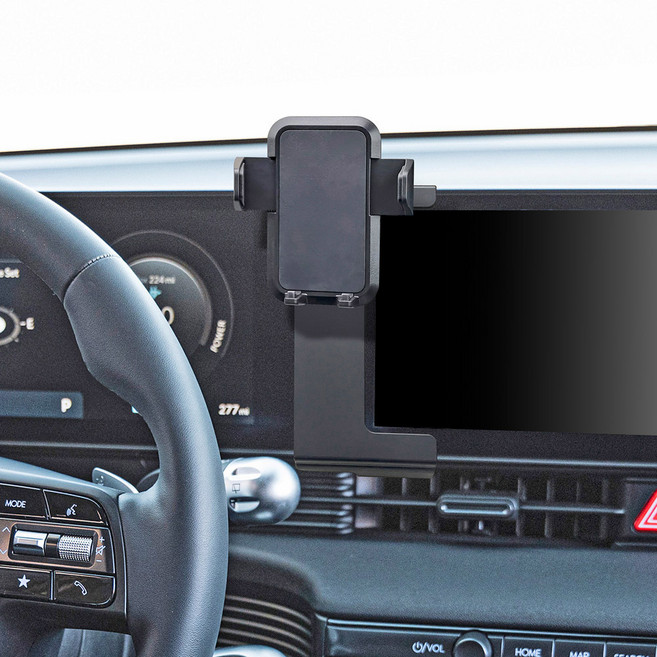 옵시디언 아이오닉5 전용 반자동 클립 계기판 왼쪽 핸드폰 거치대, 1개