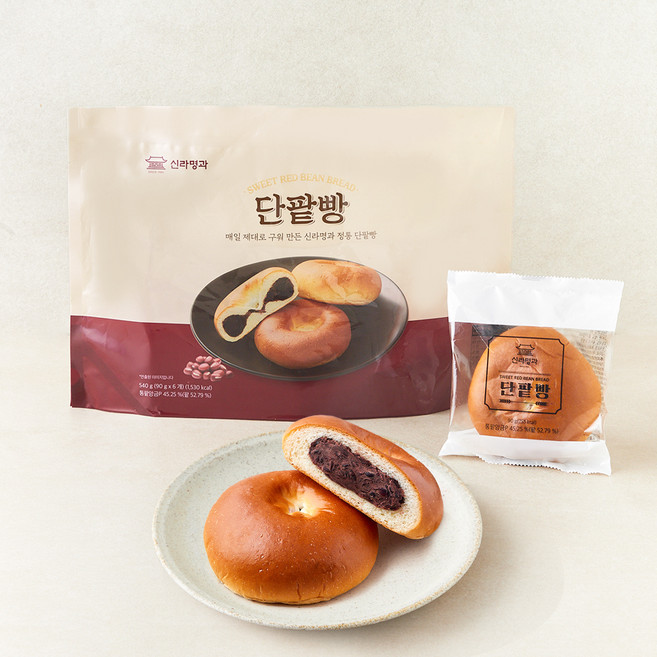 신라명과 단팥빵, 90g, 6개입, 1개
