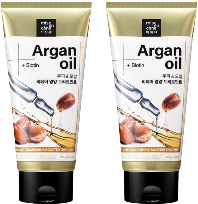 미쟝센 헤어 앤 스칼프 너리싱 부스터 트리트먼트, 300g, 2개