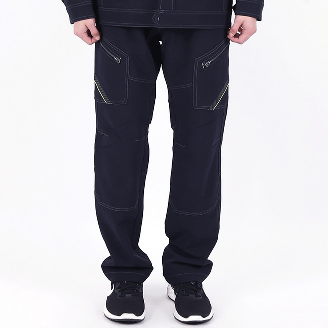 윌비 워크맨 남성용 포인트 라인 멀티 포켓 카고 팬츠 WB 514