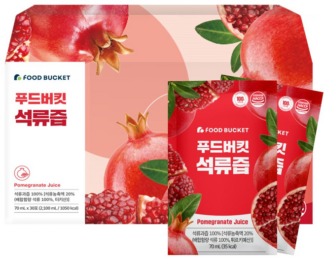 푸드버킷 석류즙, 30개, 70ml