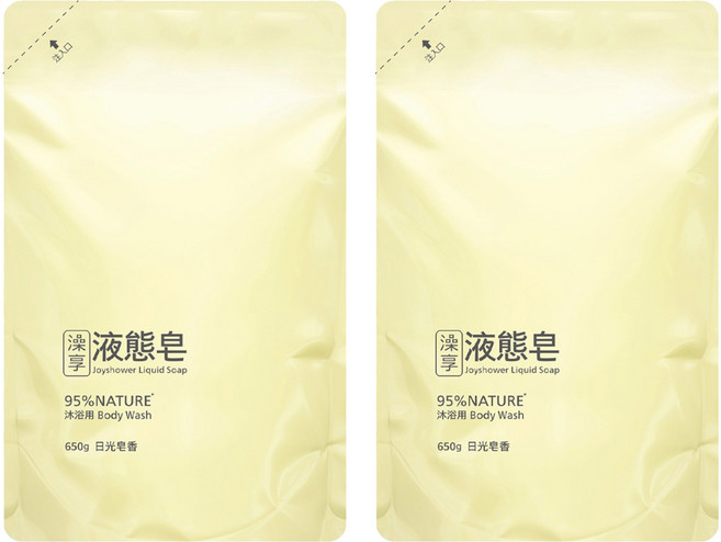 澡享 液態皂沐浴補充包 日光, 2包, 650g