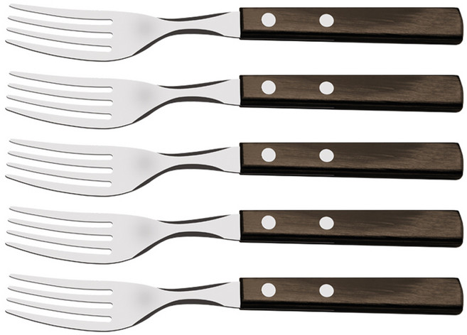 트라몬티나 폴리우드 디저트포크, 다크브라운, 5개