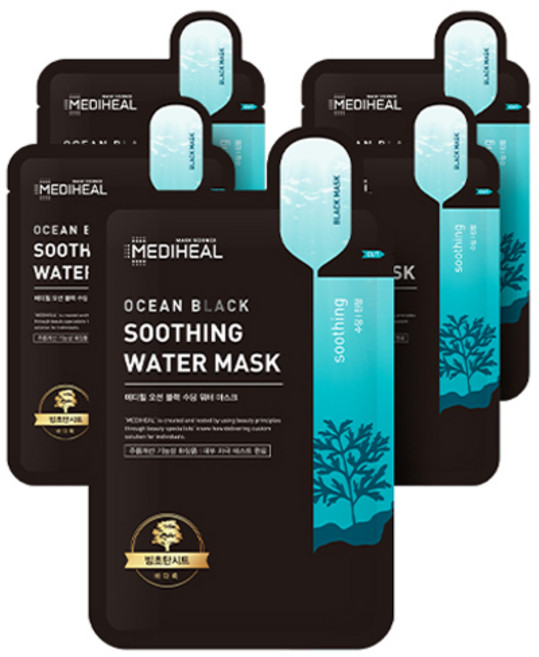 메디힐 오션 블랙 수딩 워터 마스크, 1개입, 5개