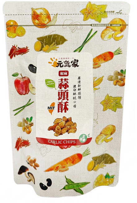 元氣家 椒麻蒜頭酥, 100g, 1包