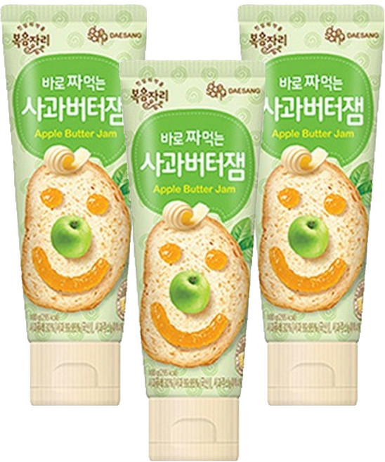복음자리 바로 짜먹는 사과버터잼, 100g, 3개