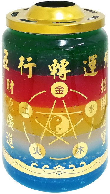 財神小舖 五行轉運燈 果凍蠟燭 9x14cm, 1個