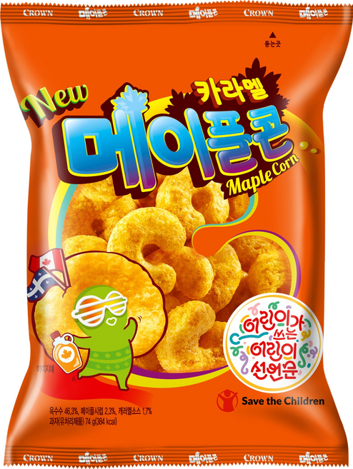 크라운 카라멜콘 메이플, 74g, 1개
