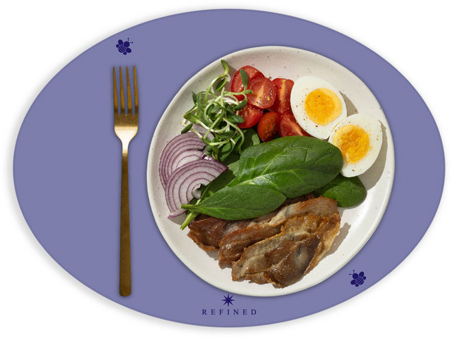 리파인드바이미앤주 꿀벌 실리콘 매트, 연보라, 440 x 325 x 1 mm