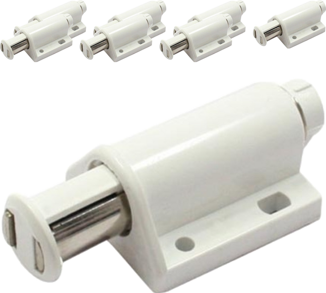 철물코리아 C22 철물 원터치자석 백색, 8개