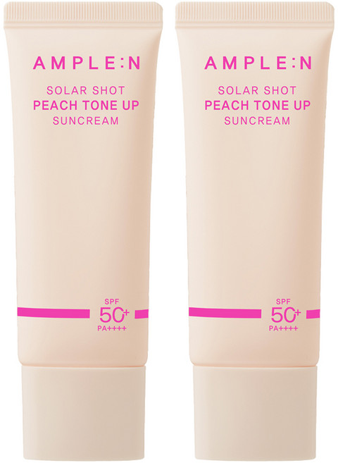 AMPLE N 蜜桃提亮防曬乳 SPF50+ PA++++, 40ml, 2個