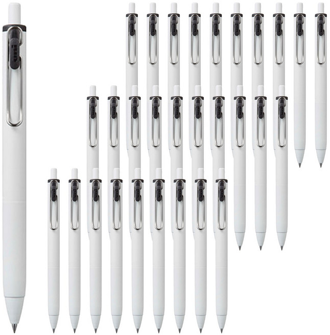 유니볼원 중성 잉크펜 0.5mm, 블랙, 30개