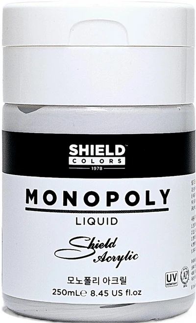 쉴드 모노폴리 아크릴물감 671 Silver, 250ml, 1색 - 쿠팡