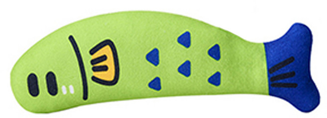 데이소이 고양이 물고기 디자인 장난감 ONE SIZE, 1 그린, 1개