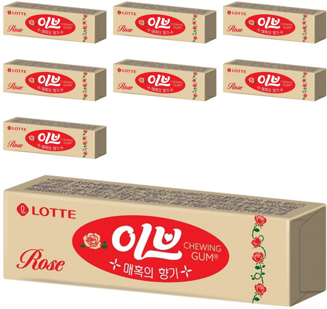 롯데웰푸드 이브로즈 껌, 26g, 8개