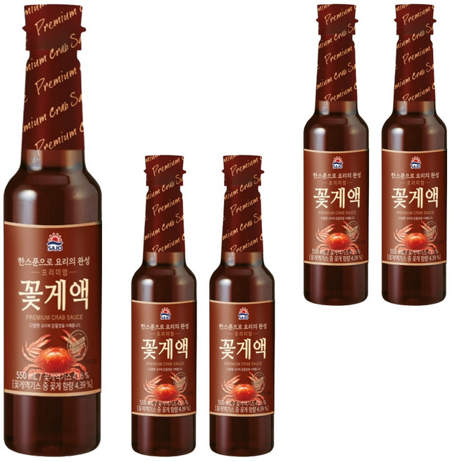 사조 프리미엄 꽃게액, 550ml, 5개