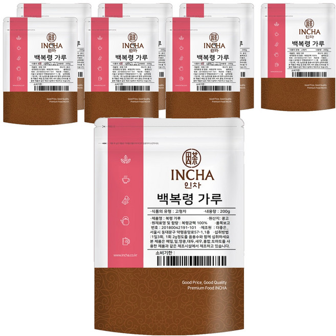 인차 백복령 가루, 200g, 8개