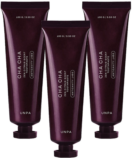 언파 차차 젠 1450 고불소 치약 자스민향, 100g, 3개