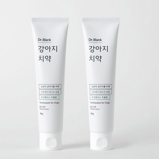 닥터블랭크 강아지 바르는 치약 닭고기맛, 80g, 2개