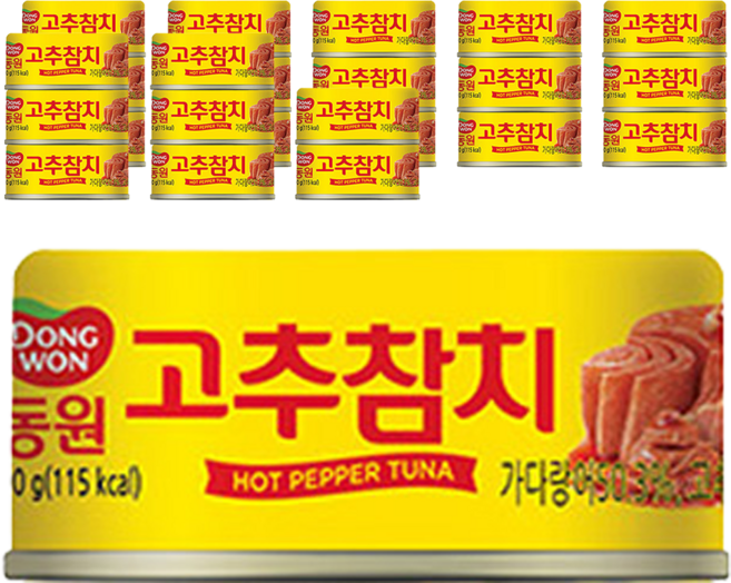 동원참치 고추 참치, 90g, 24개