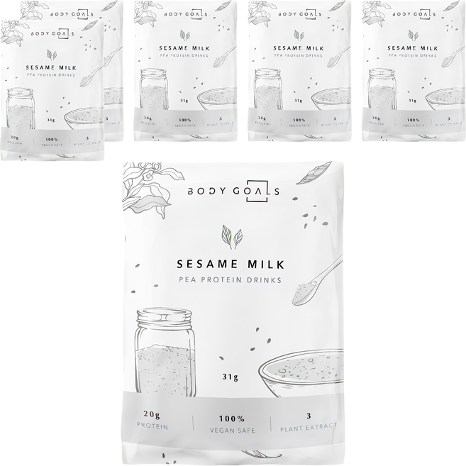 BODY GOALS 豌豆蛋白飲 芝麻歐蕾, 31g, 6包