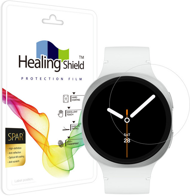 힐링쉴드 갤럭시워치 슈페리어 AR 고화질 액정보호필름 2p 세트, 1세트