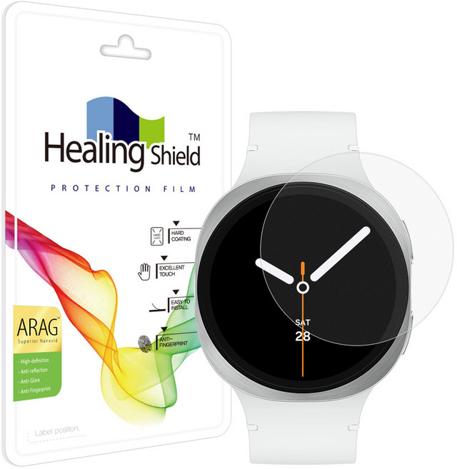 힐링쉴드 갤럭시워치 ARAG 고화질 저반사 액정보호필름 2p 세트, 1세트