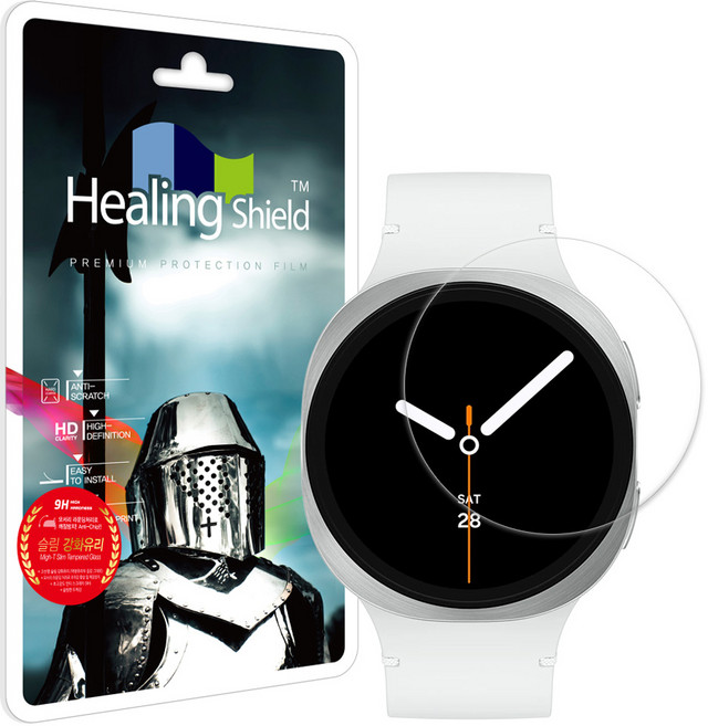 힐링쉴드 갤럭시워치 9H 액정보호 강화유리필름 2p 세트, 1세트