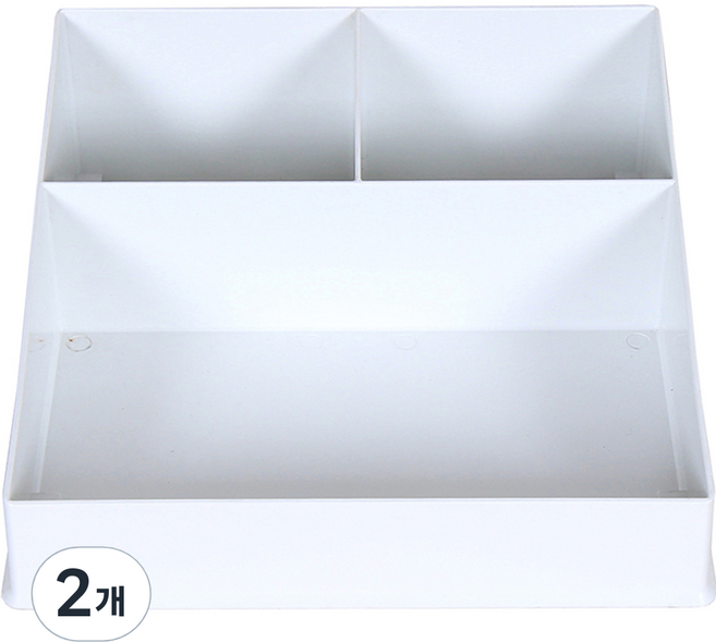 화장품 소품 슬림미니 정리함 1단, 화이트, 2개