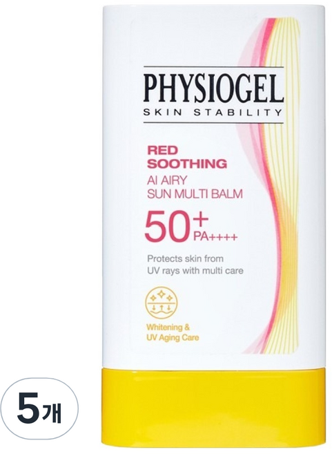 PHYSIOGEL 潔美淨 紅色舒緩AI輕盈防曬萬用膏 SPF50+ PA++++, 17g, 5個
