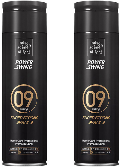 미쟝센 파워스윙 슈퍼 스트롱 스프레이 9, 200ml, 2개
