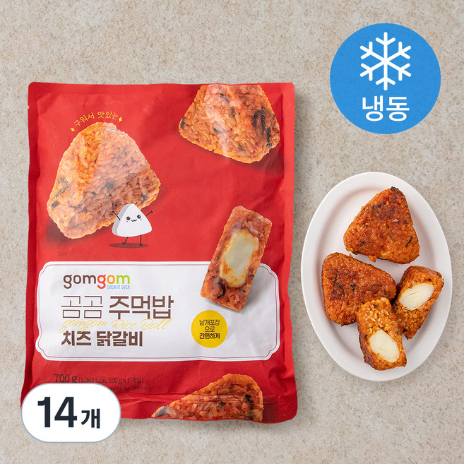 곰곰 주먹밥 치즈닭갈비, 100g, 14개