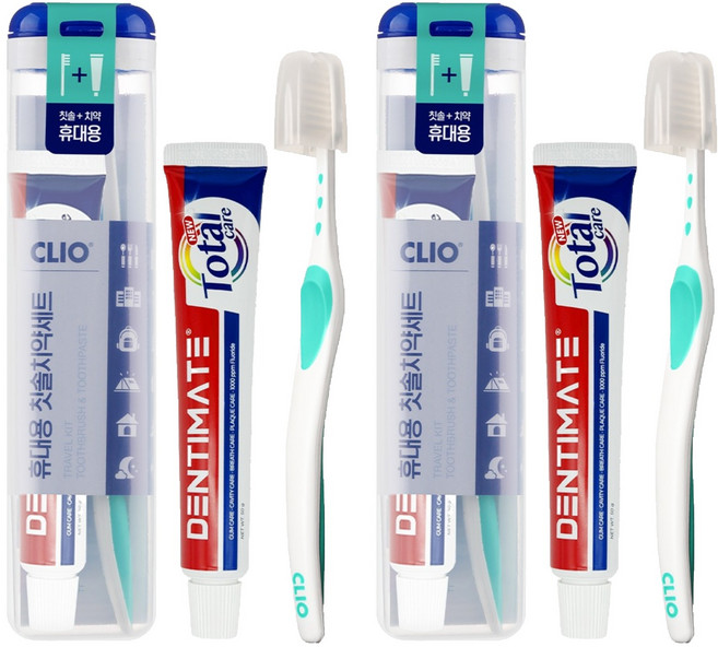 크리오 센스R 휴대용 칫솔치약세트, 50g, 2개입, 2세트