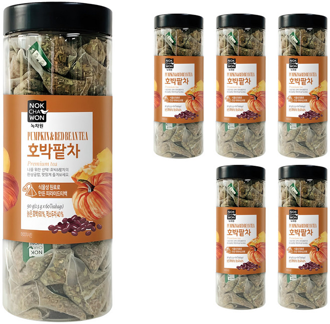 녹차원 호박팥차, 1.5g, 60개입, 6개
