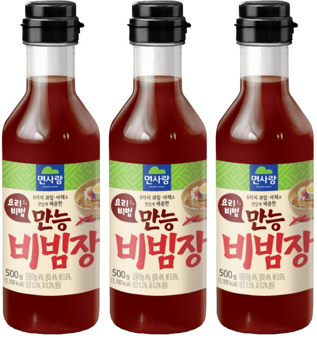 면사랑 요리비법 만능비빔장, 500g, 3개