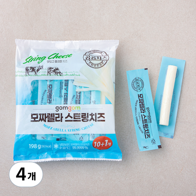 곰곰 모짜렐라 스트링 치즈, 18g, 11개입, 4개