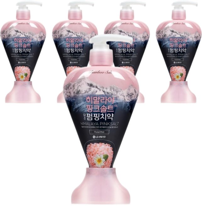 히말라야핑크솔트 담은 펌핑치약 플로럴, 285g, 5개