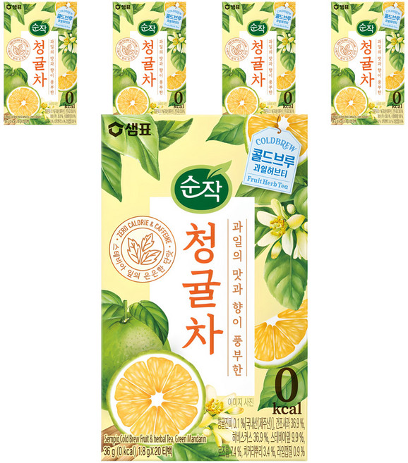 순작 청귤차, 1.8g, 20개입, 5개