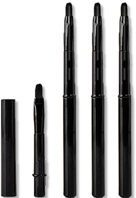 딥톡 뷰티 휴대용 립 메이크업 브러쉬 CP027, 4개, 블랙