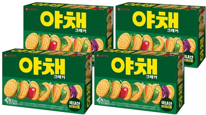 롯데웰푸드 야채 크래커, 249g, 4개