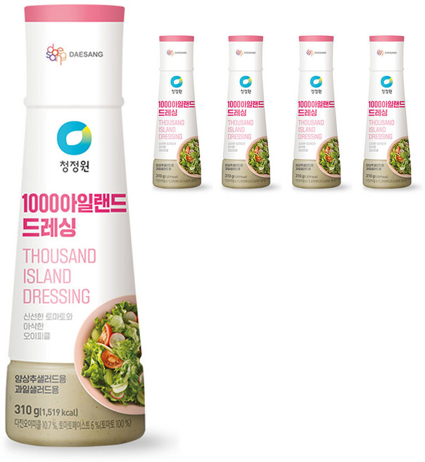 청정원 1000 아일랜드 드레싱, 310g, 5개