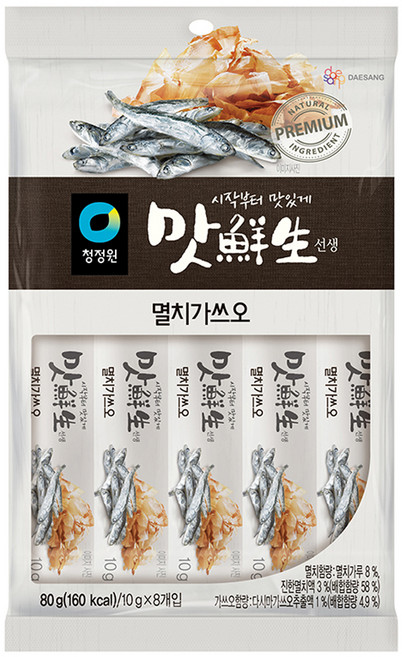 청정원 맛선생 멸치가쓰오 스틱, 80g, 1개