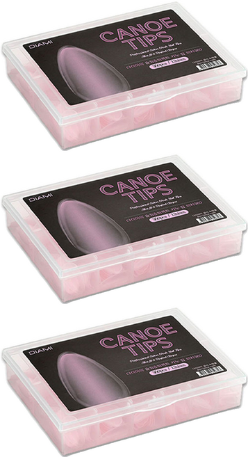 다이아미 카누팁 피치 네일팁 360p, 투명분홍색/피치, 3개